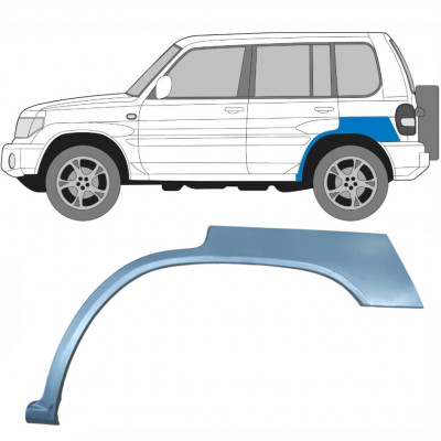 Panel de reparación guardabarros trasero para Mitsubishi Pajero Pinin 1998-2007 / Izquierda 5130