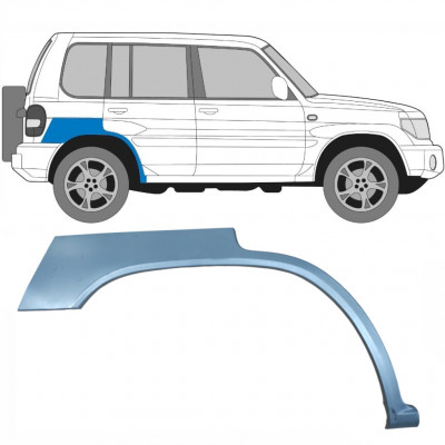 Panel de reparación guardabarros trasero para Mitsubishi Pajero Pinin 1998-2007 / Derecho 5132