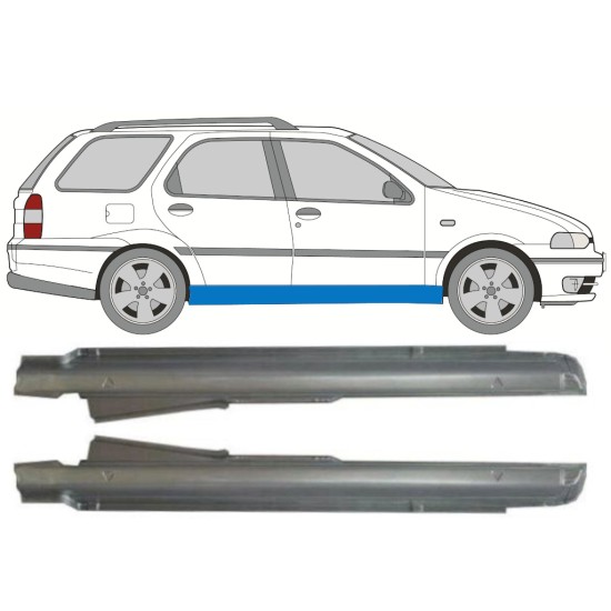 Umbral completo para Fiat Palio Weekend 1997-2001 / Izquierda+Derecha / Conjunto 9940