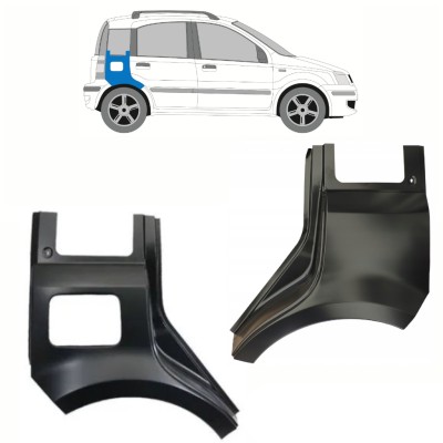 Panel de reparación guardabarros trasero para Fiat Panda 2003-2012 / Izquierda+Derecha / Conjunto 10753