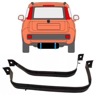Banda de sujeción, depósito de combustible para Fiat Panda 2012- 15028