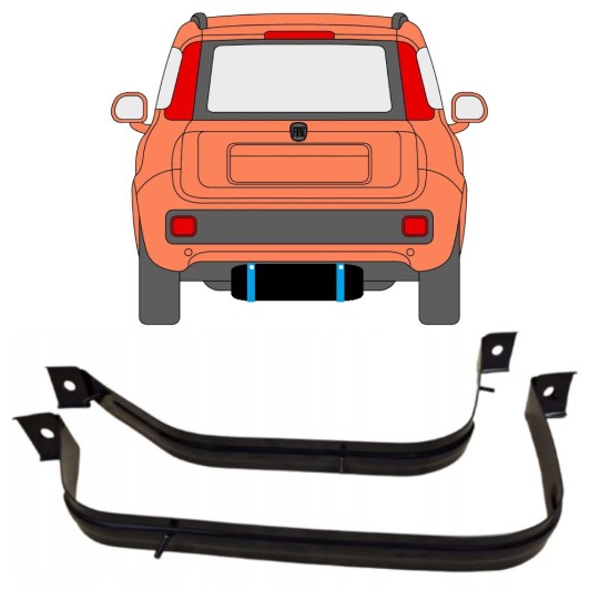 Banda de sujeción, depósito de combustible para Fiat Panda 2012- 15028 Banda de sujeción, depósito de combustible para Fiat Panda 2012- 15028