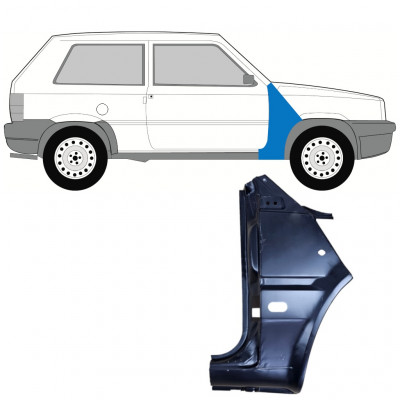 Panel de reparación guardabarros delantero para Fiat Panda 1980-2002 / Derecho 11811