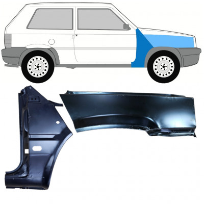 Panel de reparación guardabarros delantero para Fiat Panda 1980-2002 / Derecho / Conjunto 11816