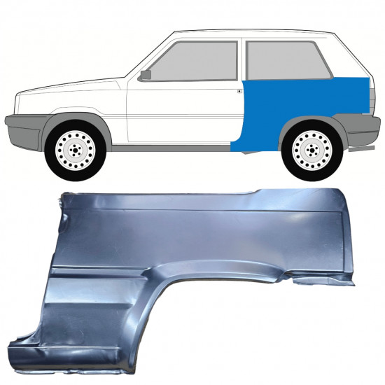 Panel de reparación guardabarros trasero para Fiat Panda 1980-2002 / Izquierda 11815