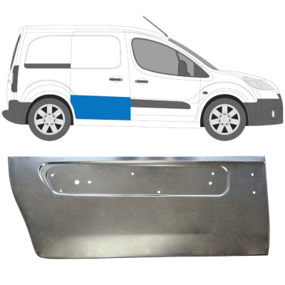 Panel de reparación puerta corredera para Citroen Berlingo 2008-2018 / Derecho 16627