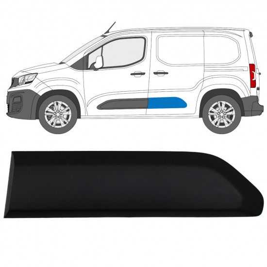 Moldura lateral puerta trasera para Citroen Berlingo 2018-2023 / Izquierda 13384