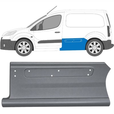 Panel de reparación lateral para Peugeot Partner 2008-2018 / Izquierda 17016