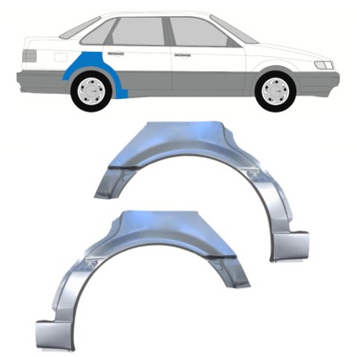 Panel de reparación guardabarros trasero para Volkswagen Passat B4 1993-1996 / Izquierda+Derecha / Conjunto 16082