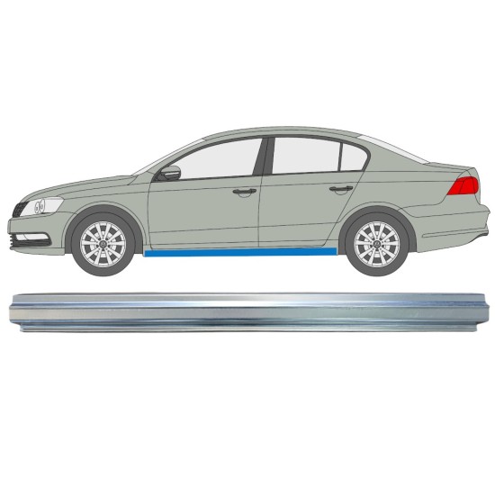 Panel de reparación del umbral para Volkswagen Passat B7 2010-2015 / Izquierda 16356