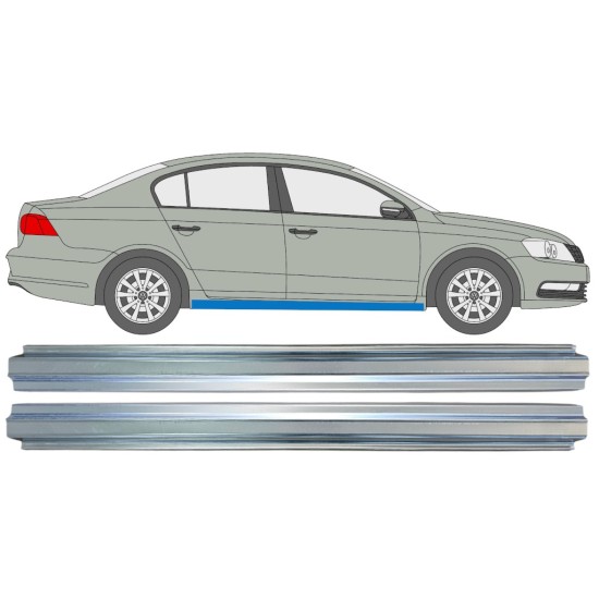 Panel de reparación del umbral para Volkswagen Passat B7 2010-2015 / Izquierda+Derecha / Conjunto 16357