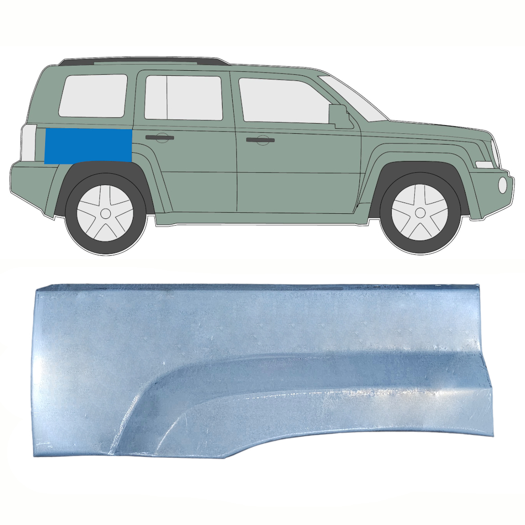 Panel De Reparación Guardabarros Trasero Para Jeep Patriot 2006- / Derecho 10303