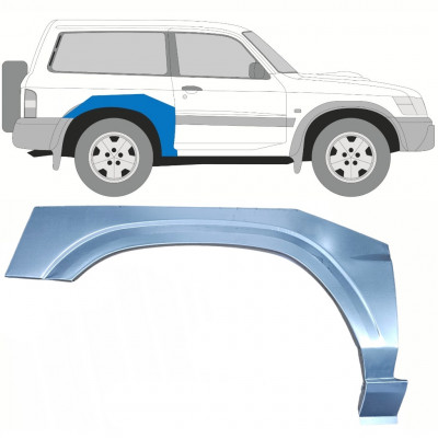 Panel de reparación guardabarros trasero para Nissan Patrol 1997-2009 / Derecho 10218