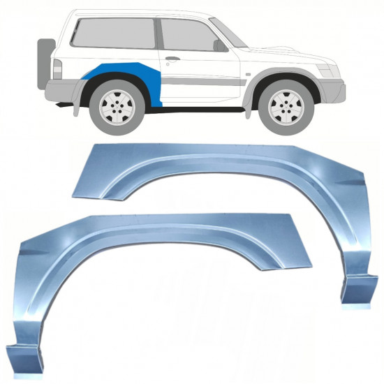 Panel de reparación guardabarros trasero para Nissan Patrol 1997-2009 / Izquierda+Derecha / Conjunto 10220