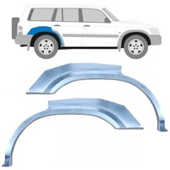 Panel de reparación guardabarros trasero para Nissan Patrol Y61 GY61 1997-2009 / Izquierda+Derecha / Conjunto 10283
