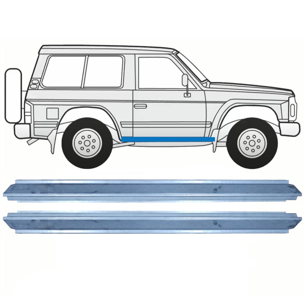 Panel De Reparación Del Umbral Para Nissan Patrol 1990-1997 / Izquierda = Derecha (Simétrico) / Conjunto 10465