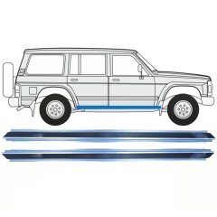 Panel de reparación del umbral para Nissan Patrol Y60 GY60 1990-1997 / Izquierda = Derecha (simétrico) / Conjunto 10312