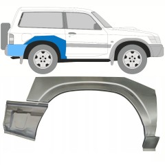 Panel de reparación guardabarros trasero para Nissan Patrol Y61 GY61 1997-2009 / Derecho / Conjunto 10798