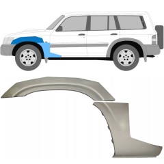Panel de reparación guardabarros delantero para Nissan Patrol Y61 GY61 1997-2009 / Izquierda / Conjunto 10033