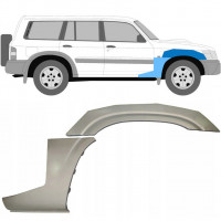 Panel de reparación guardabarros delantero para Nissan Patrol 1997-2009 / Derecho / Conjunto 10032