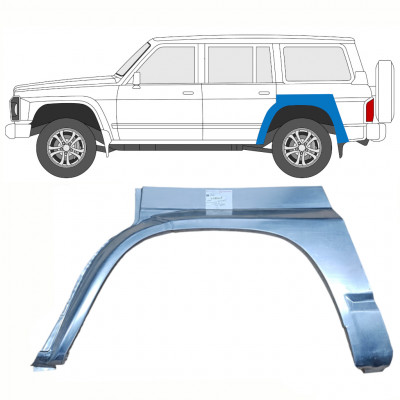 NISSAN PATROL 1990-1997 PANEL DE REPARACIÓN DEL ALERÓN TRASERO / IZQUIERDA