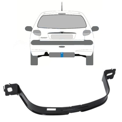 Banda de sujeción, depósito de combustible para Peugeot 206 206+ 1998-2012 16013
