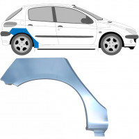 Panel de reparación guardabarros trasero para Peugeot 206 1998- / Derecho 7202