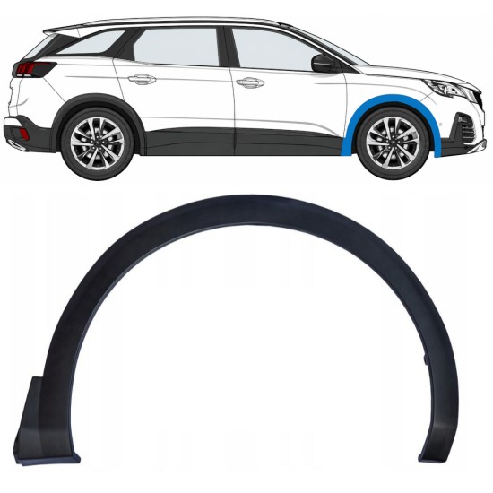 Moldura lateral guardabarros delantero para Peugeot 3008 2016-2024 / Derecho 17031