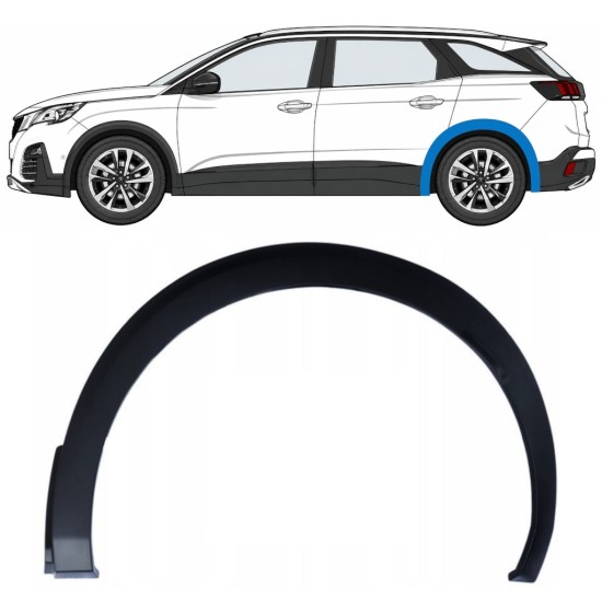 Moldura lateral guardabarros trasero para Peugeot 3008 2016-2024 / Izquierda 17034