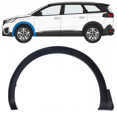 Moldura lateral guardabarros delantero para Peugeot 5008 2017-2024 / Izquierda 17036