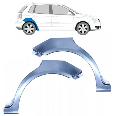 Panel de reparación guardabarros trasero para VW Polo 2001-2009 / Izquierda+Derecha / Conjunto 9222