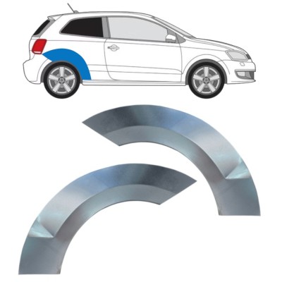 Panel de reparación guardabarros trasero para Volkswagen Polo 2009-2017 / Izquierda+Derecha / Conjunto 16360
