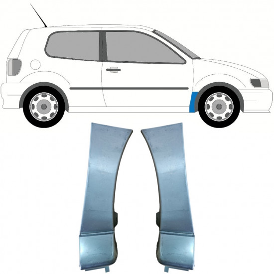 Panel de reparación guardabarros delantero para VW Polo 1994-1999 / Izquierda+Derecha / Conjunto 10264