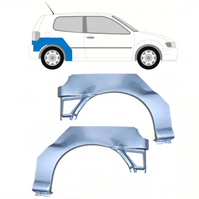 Panel de reparación guardabarros trasero para VW Polo 1994-1999 / Izquierda+Derecha / Conjunto 10193