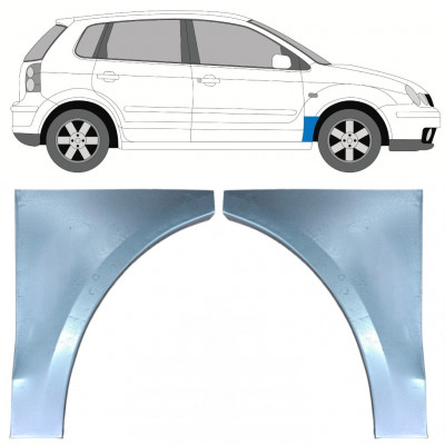 Panel de reparación guardabarros delantero para VW Polo 2001-2009 / Izquierda+Derecha / Conjunto 9733