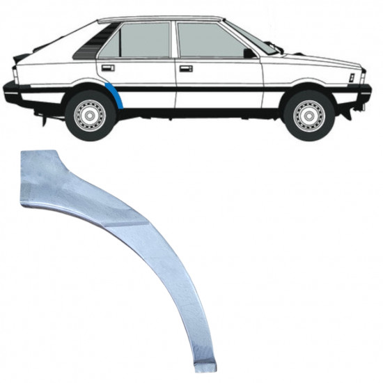 Panel de reparación guardabarros trasero para FSO Polonez 1978-2002 / Derecho 12601