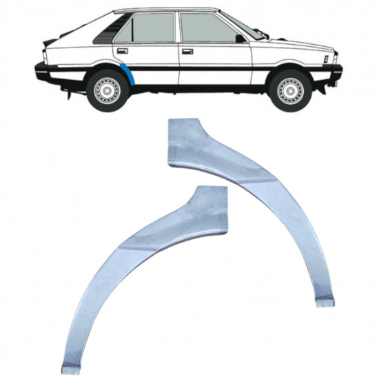 Panel de reparación guardabarros trasero para FSO Polonez 1978-2002 / Conjunto 12603