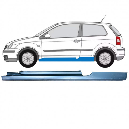 Umbral completo para Volkswagen Polo 2001-2009 / Izquierda 12857