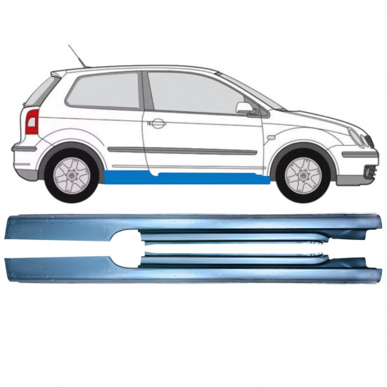 Umbral completo para Volkswagen Polo 2001-2009 / Izquierda+Derecha / Conjunto 12858