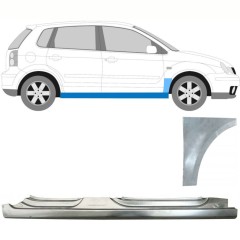 Umbral completo + Panel de reparación guardabarros delantero para Volkswagen Polo 2001-2009 / Derecho / Conjunto 8729