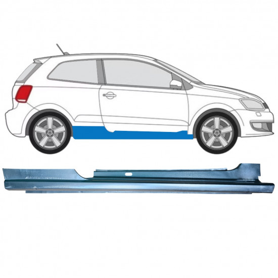 Umbral completo para Volkswagen Polo 2009-2017 / Derecho 12859