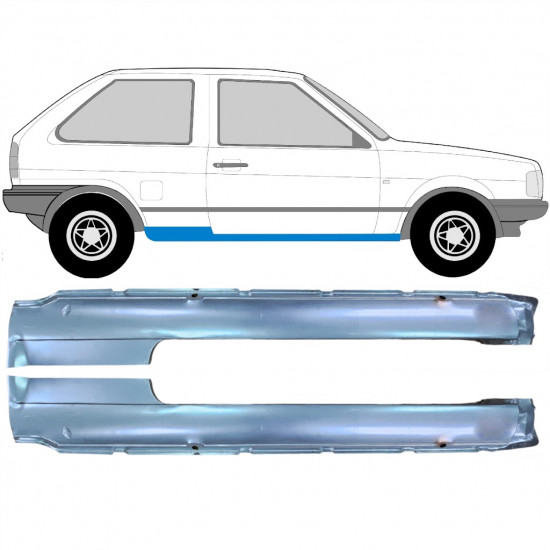 Panel de reparación del umbral para VW Polo 1981-1994 / Izquierda+Derecha / Conjunto 10509