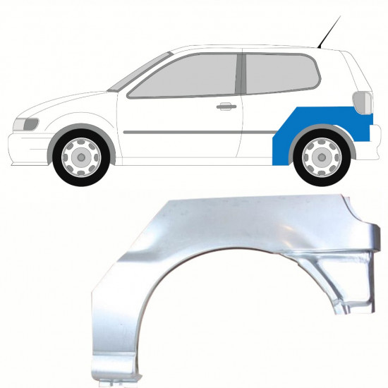 VW POLO 1994-1999 PANEL DE REPARACIÓN DEL ALERÓN TRASERO / IZQUIERDA