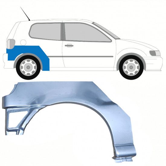 VW POLO 1994-1999 PANEL DE REPARACIÓN DEL ALERÓN TRASERO / DERECHA