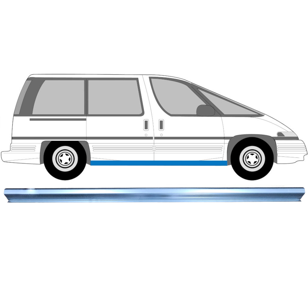 Panel De Reparación Del Umbral Para Chevrolet Trans Sport 1990-1997 / Izquierda = Derecha (Simétrico) 7191