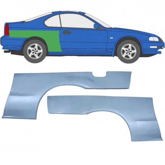 Panel de reparación guardabarros trasero para Honda Prelude 1992-1997 / Izquierda+Derecha / Conjunto 10268