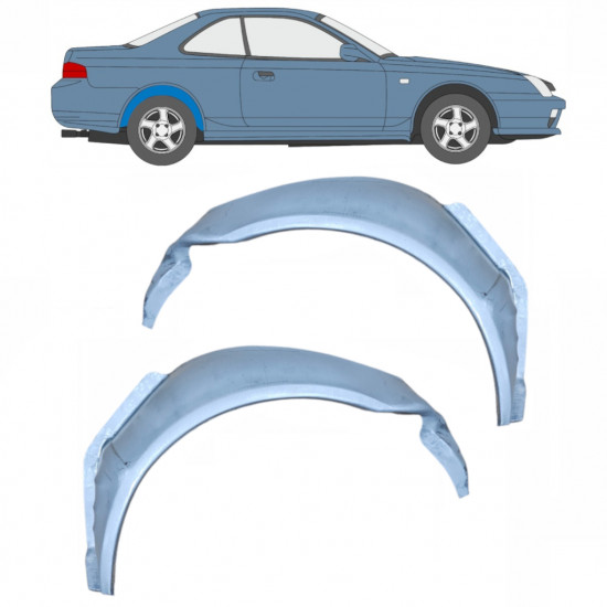 Panel de reparación guardabarros trasero interno para Honda Prelude 1996-2001 / Izquierda+Derecha / Conjunto 10503