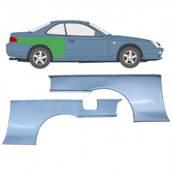 Panel de reparación guardabarros trasero para Honda Prelude 1996-2001 / Izquierda+Derecha / Conjunto 9155