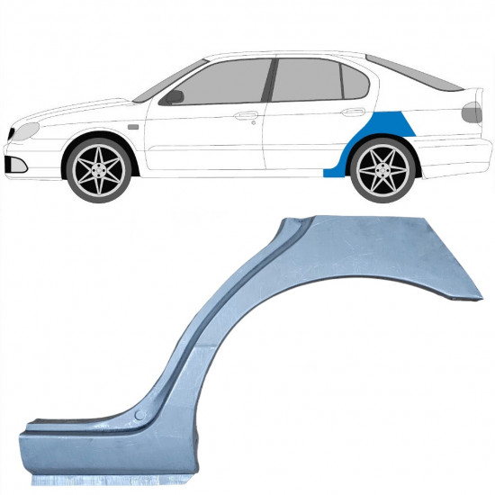 Panel de reparación guardabarros trasero para Nissan Primera 1996-2001 / Izquierda 6843