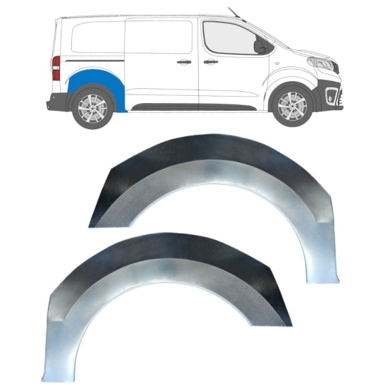 Panel de reparación guardabarros trasero para Peugeot Expert 2016- / Izquierda+Derecha 15583